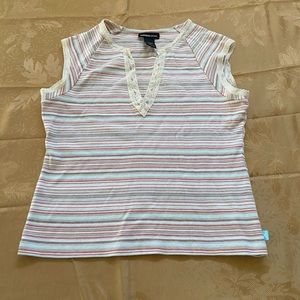 ☀️Express Jeans Vintage Stripe Lace Top☀️